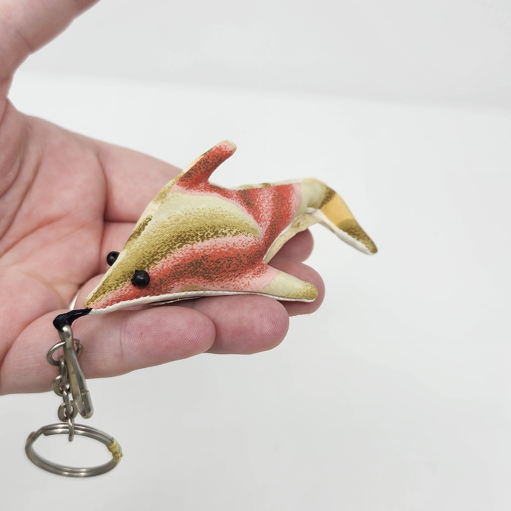 Weighted plush Dolphin keychain, filled with sand